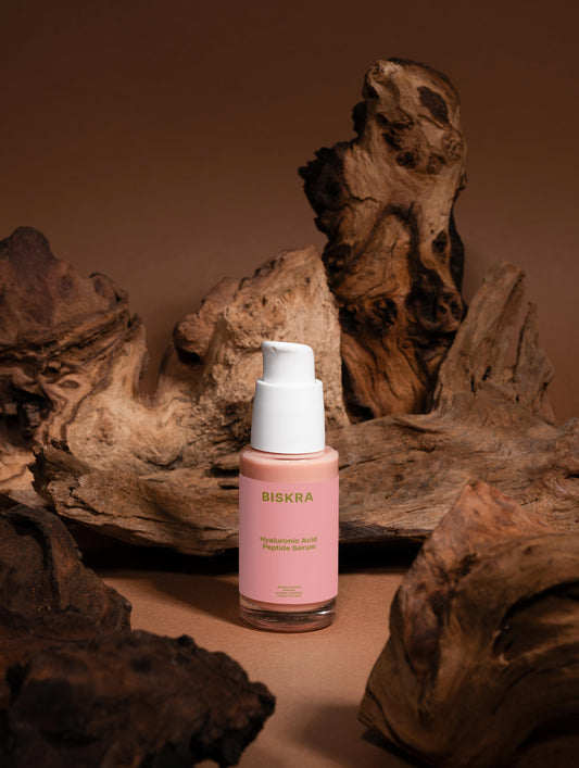 "Biskra Hyaluronic Acid Peptide Serum – Luxury Skincare for Anti-Aging and Hydration"