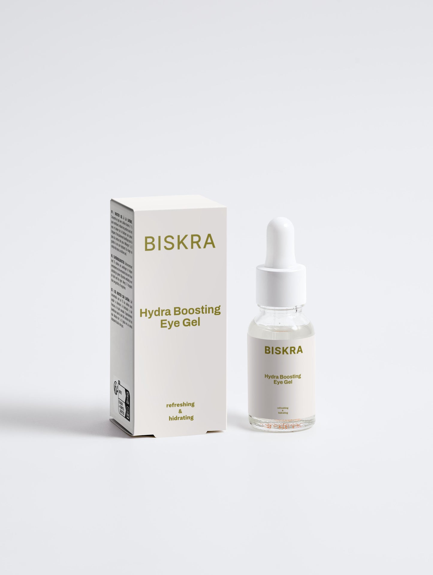 "Biskra Hydra Boosting Eye Gel – luxury hydration for delicate eye skin"