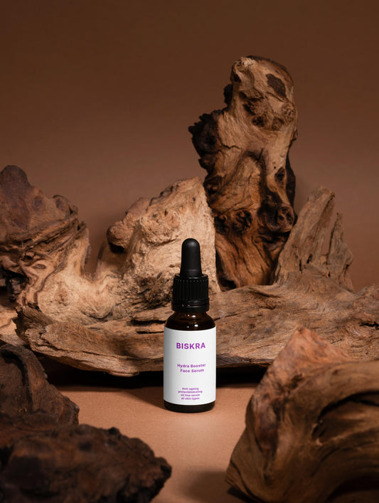 HIDRA BOOSTER FACE SERUM bottle with clean white background