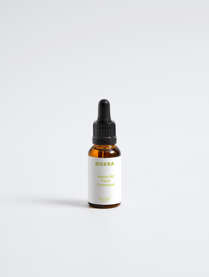 Close-up of lightweight CBD facial oil texture on skin