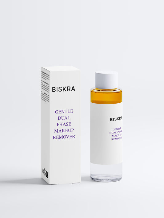 Two-phase formula makeup remover for sensitive skin, effectively lifting makeup and impurities