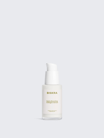 Biskra skincare bottle on a white background